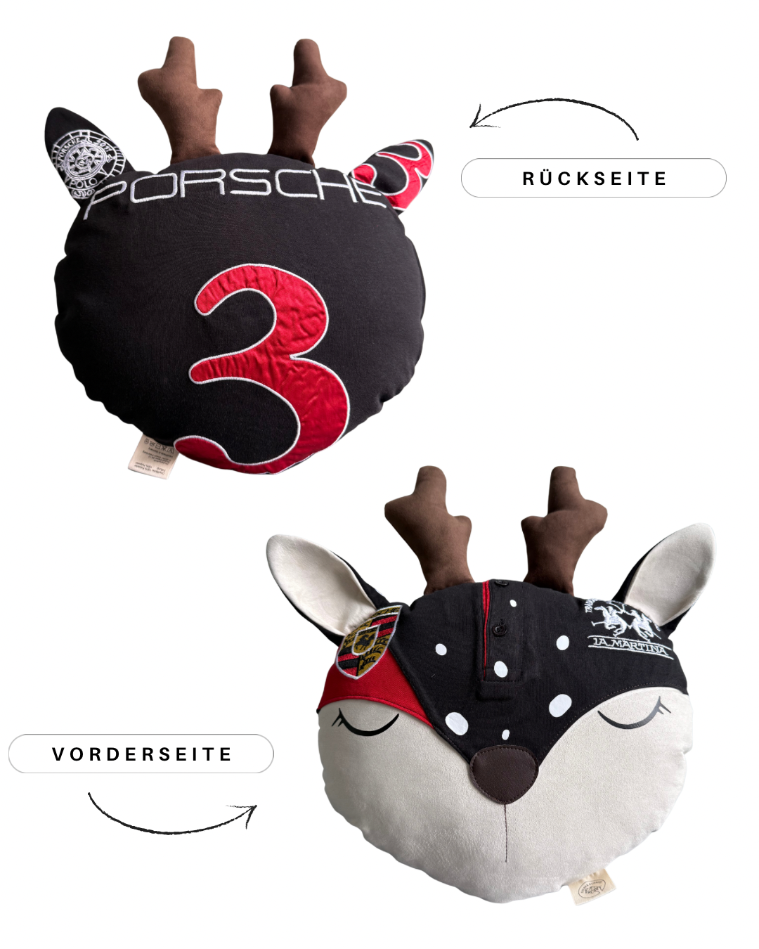 ERINNERUNGSSTÜCK MOTIV REH TEILWEISE AUS KLEIDUNG VORNE