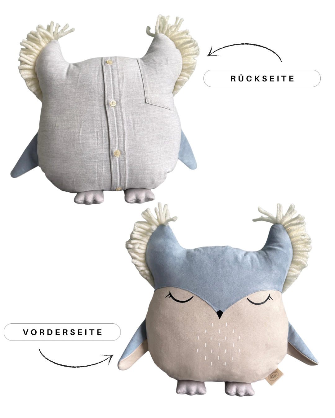 ERINNERUNGSSTÜCK MOTIV EULE BLAU