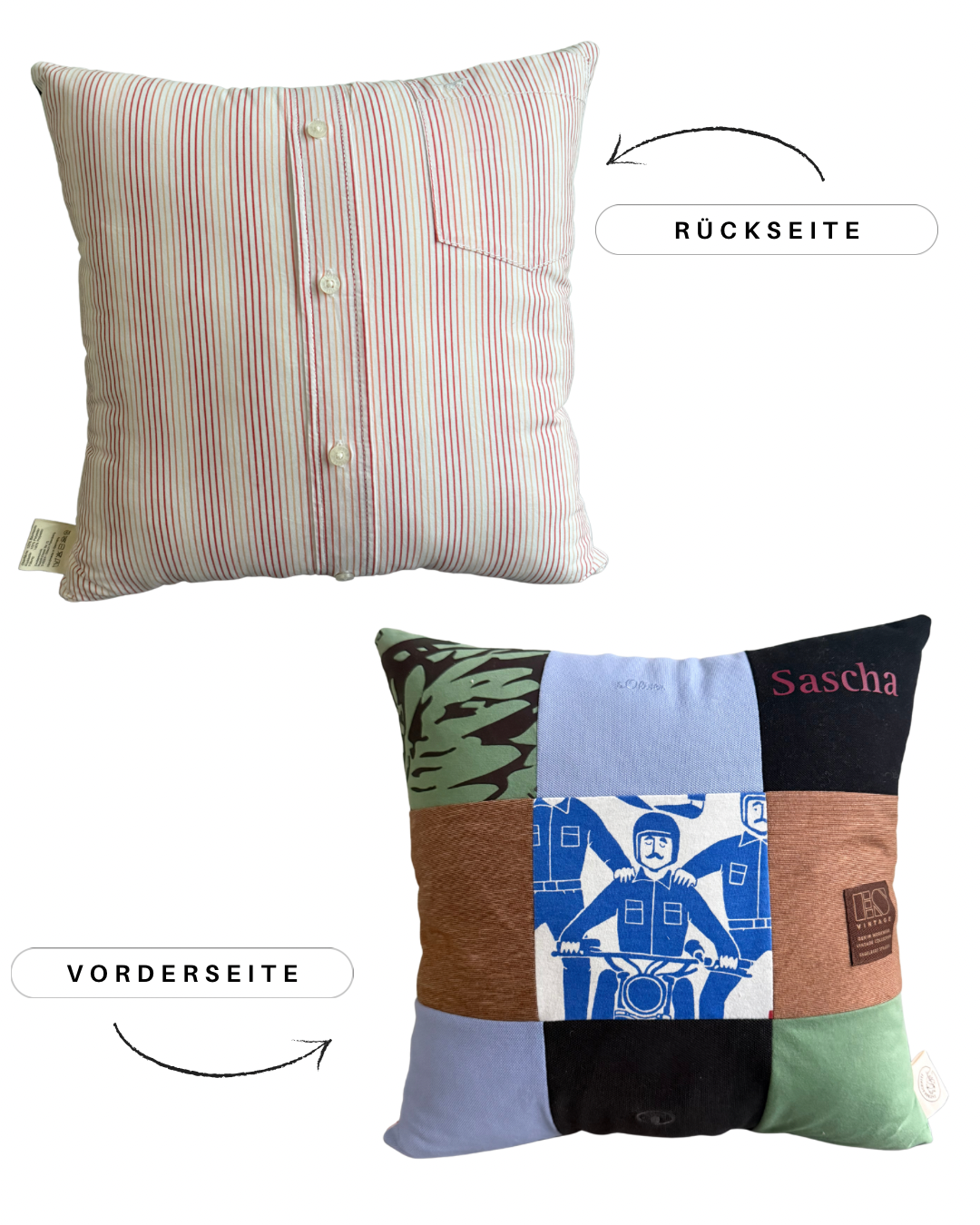 PATCHWORK-ERINNERUNGSKISSEN AUS DEINER KLEIDUNG