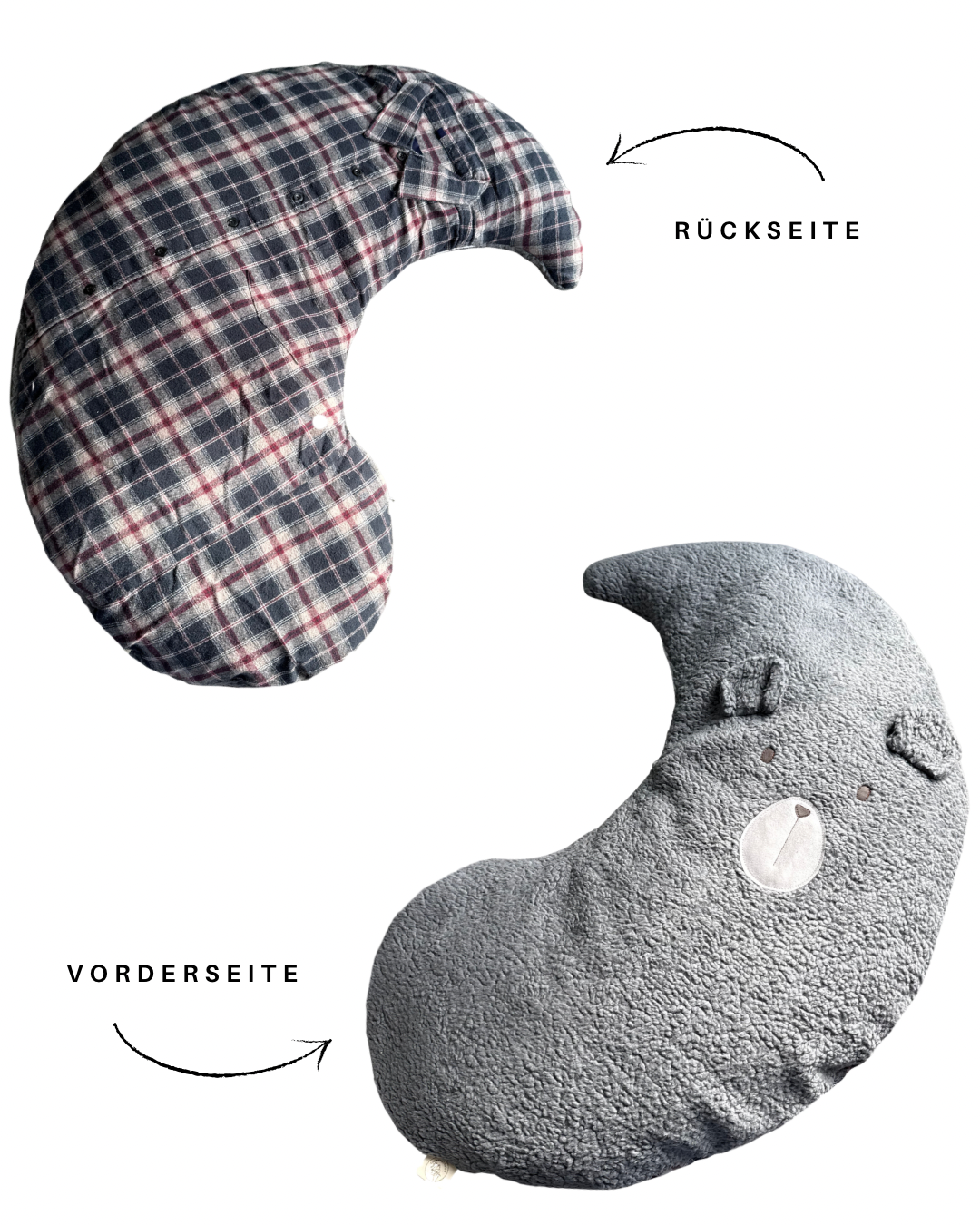 ERINNERUNGSSTÜCK STILLKISSEN BÄR BLAUGRAU