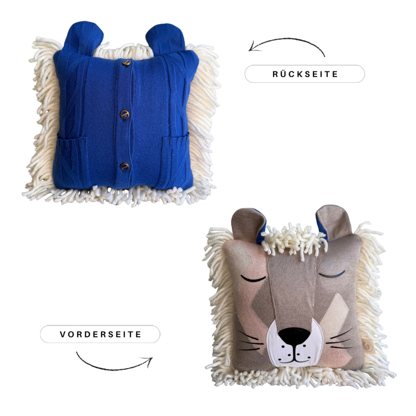 ERINNERUNGSSTÜCK MOTIV LÖWE  KOMPLETT AUS KLEIDUNG