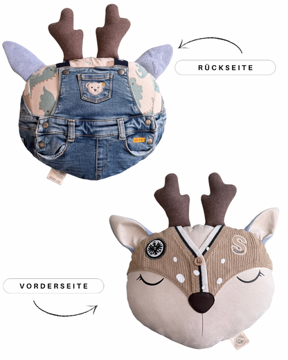 ERINNERUNGSSTÜCK MOTIV REH TEILWEISE AUS KLEIDUNG VORNE